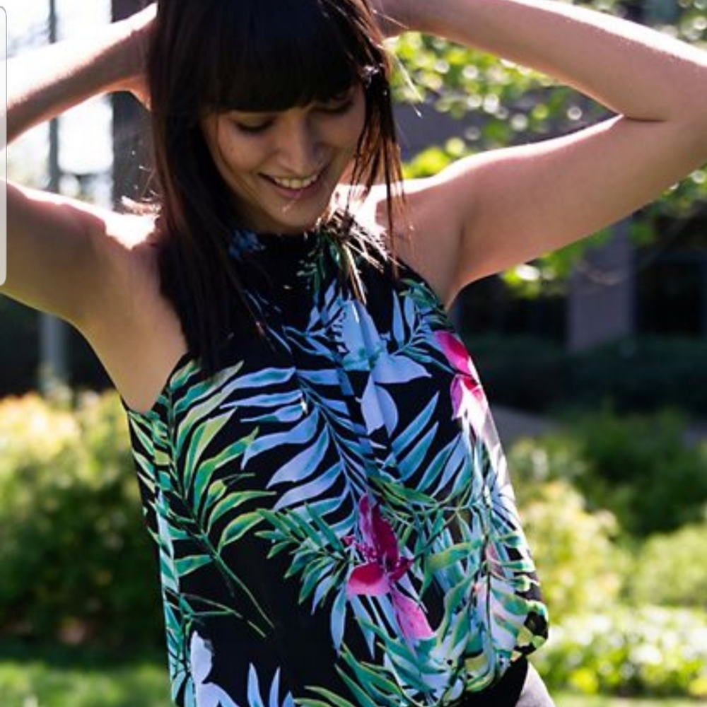 Floral Shirred Halter Top - 7th Avenue